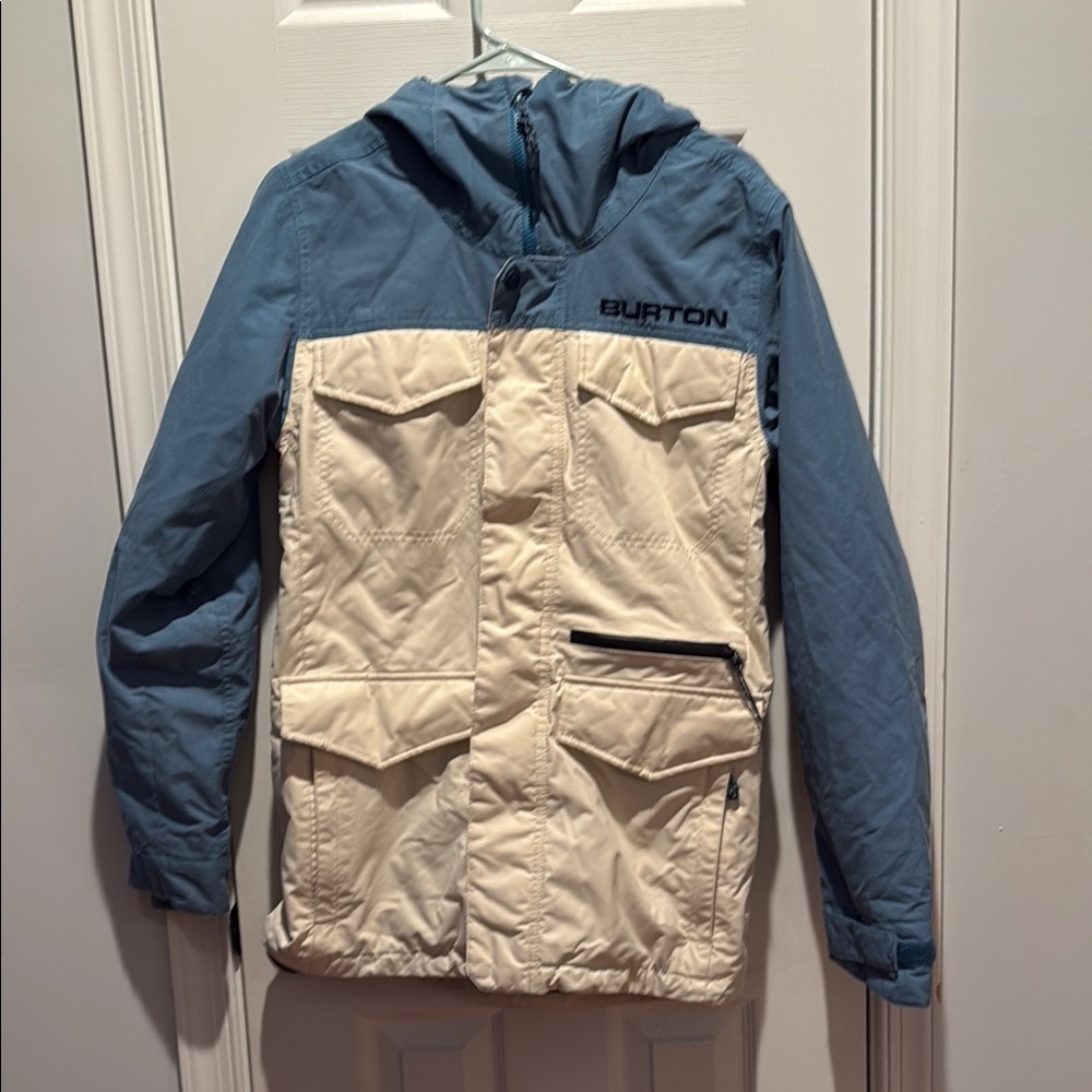 Burton Blue and Cream Ski/Snowboard jacket & pants